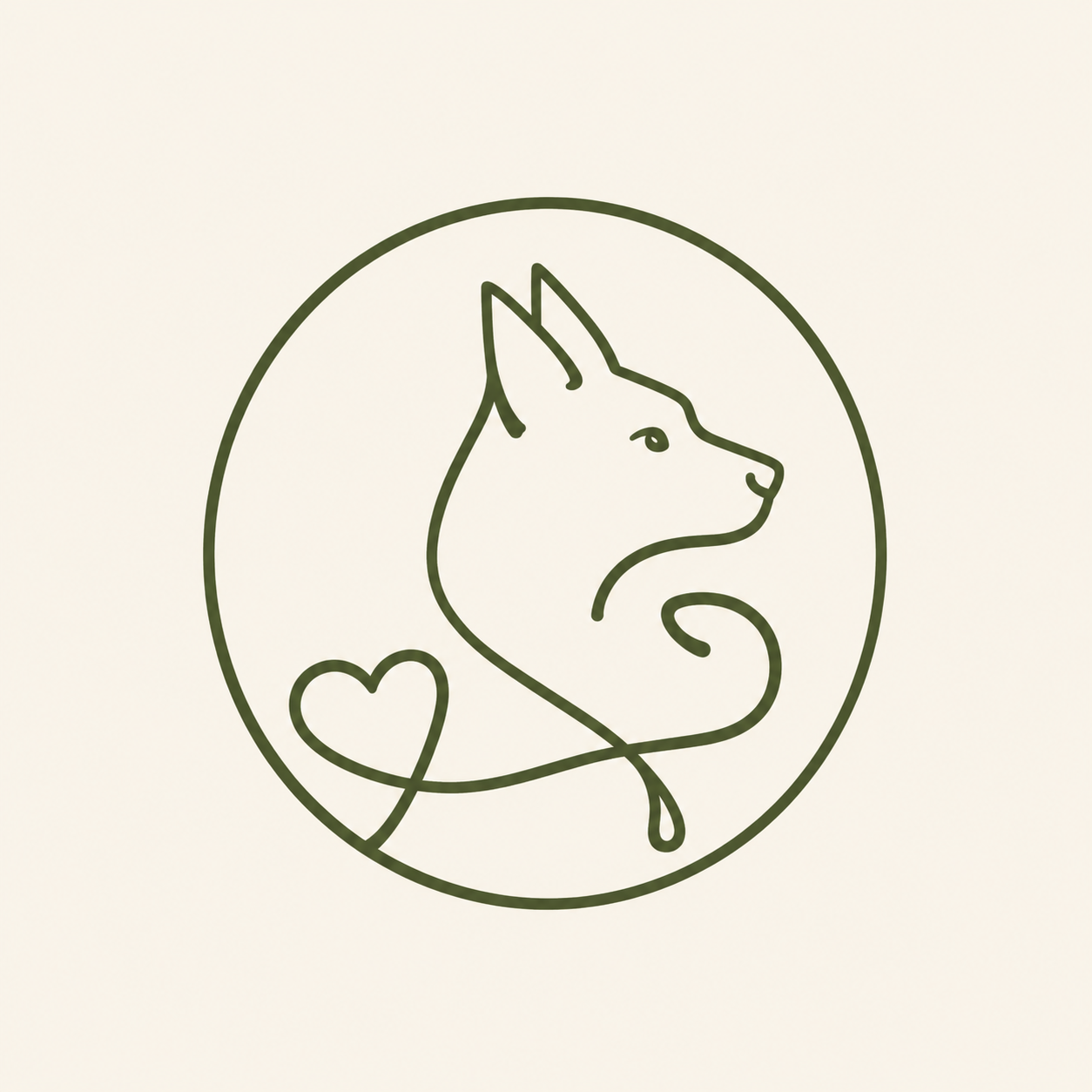 Hartley Dogs brand icon on a warm cream background